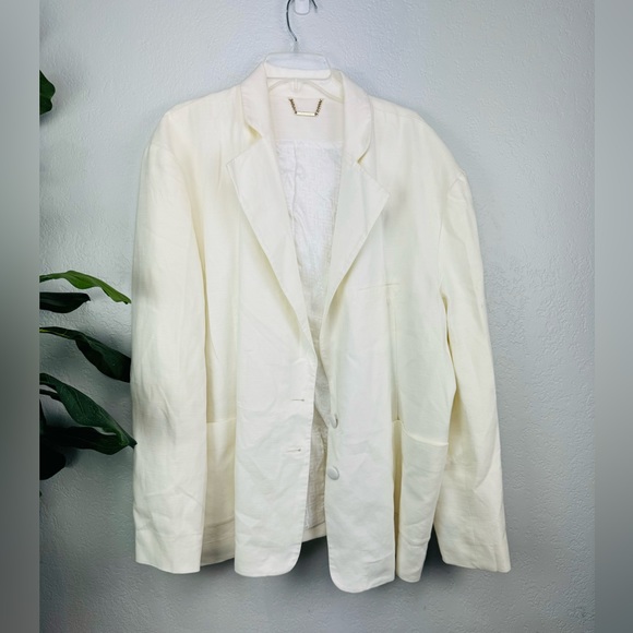 NWT House of CB Kasia Linen Mix Oversized Blazer - Picture 4 of 13